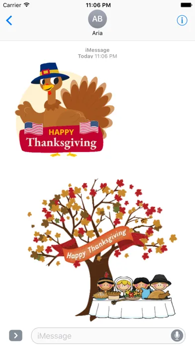 Happy Thanksgiving Sticker Gif Screenshots