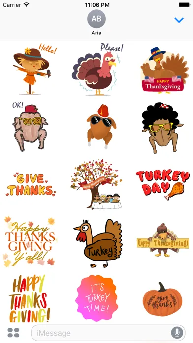 Happy Thanksgiving Sticker Gif Screenshots