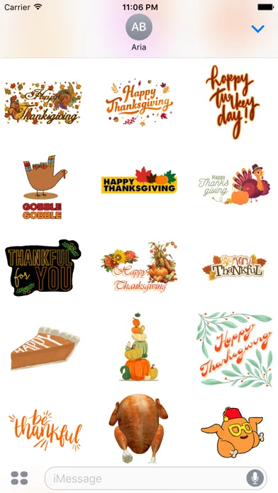 Happy Thanksgiving Sticker Gif Screenshots