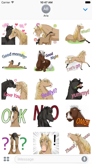 Lovely Horse HorseMoji Sticker Screenshots