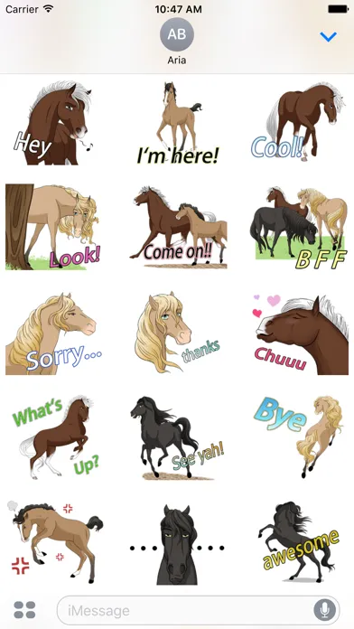 Lovely Horse HorseMoji Sticker Screenshots