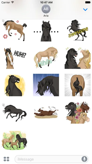 Lovely Horse HorseMoji Sticker Screenshots