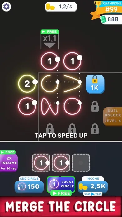 Tangkapan layar Lissajous Clicker