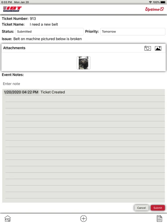 Captures d'écran de IBT Uptime (HelpApp) iPad 