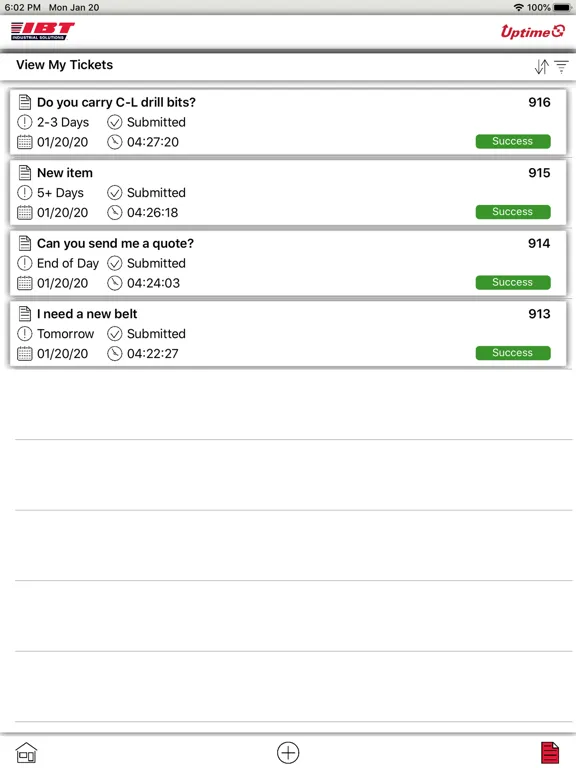 Captures d'écran de IBT Uptime (HelpApp) iPad 