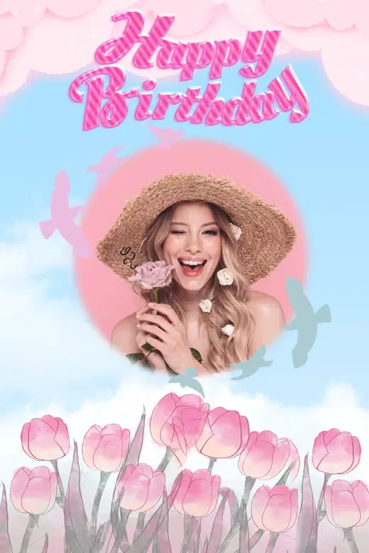 Capturas de tela do Birthday photo frame 2024