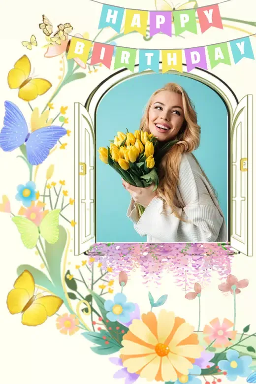 Capturas de tela do Birthday photo frame 2024