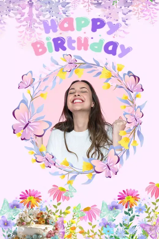 Capturas de tela do Birthday photo frame 2024