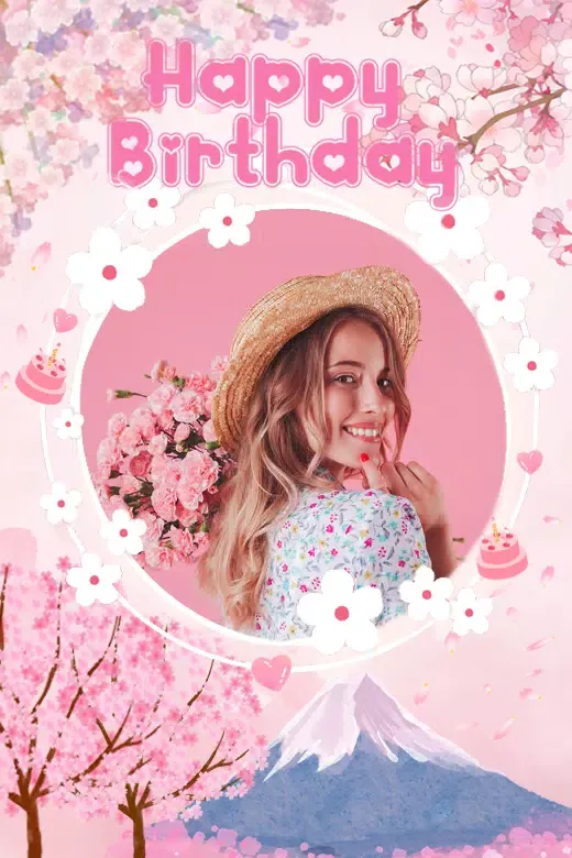Capturas de tela do Birthday photo frame 2024