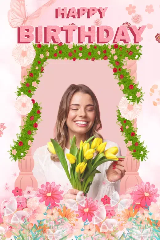 Capturas de tela do Birthday photo frame 2024