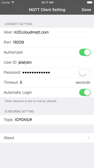ICPDAS MQTT Ekran Görüntüleri
