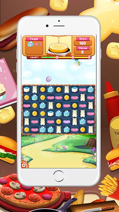 تصاویر Cookie Make Berger Match 3-games maker food hamburger for girls and boys