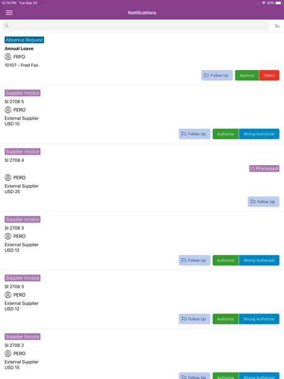 IFS Aurena Notify Me 10 iPad 应用截图