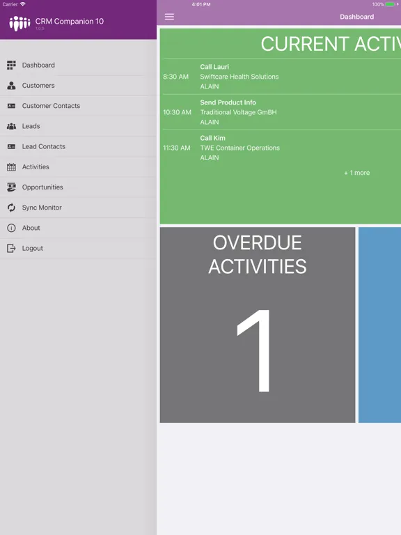 IFS CRM Companion 10 iPad  스크린샷