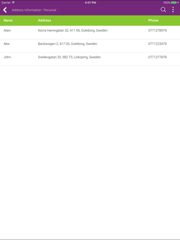 IFS Quick Reports iPad  スクリーンショット