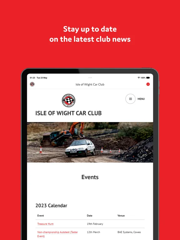 Capturas de tela do Isle of Wight Car Club iPad 
