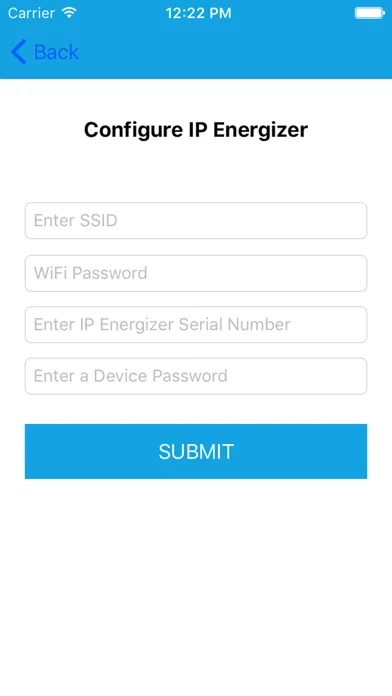 Zrzuty ekranu IP Energizer Controller