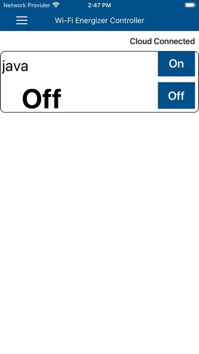 Wi-Fi Energizer Controller Screenshots