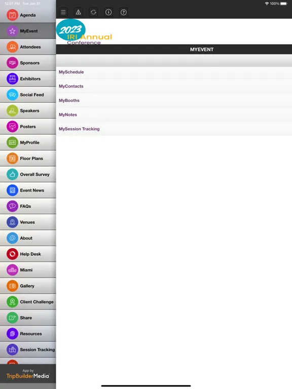 2023 IRI Annual Conference iPad 应用截图