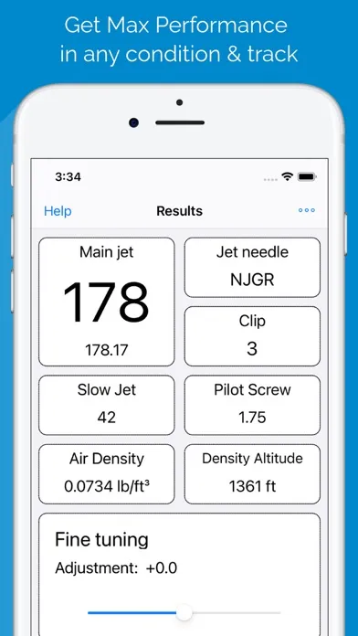 Jetting for Honda CRF 4T bikes سکرین شاٹس