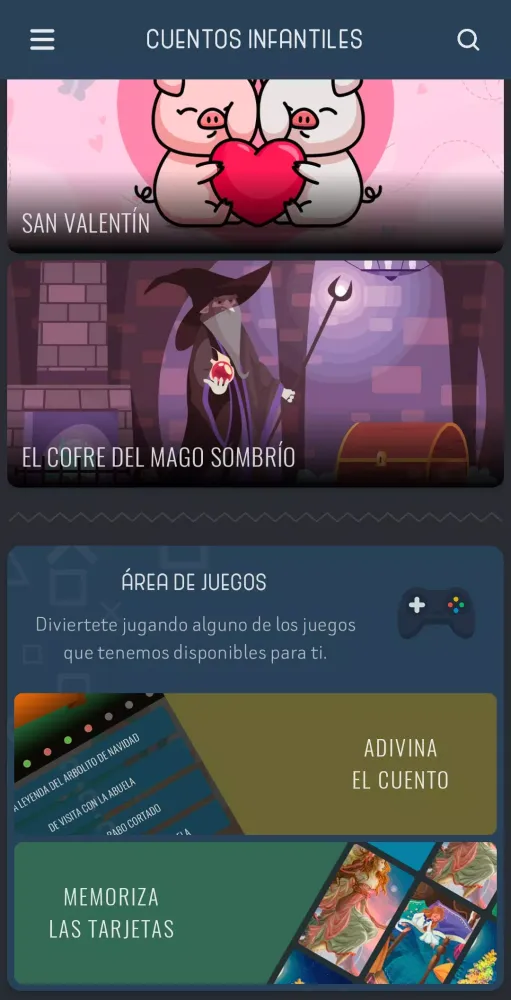 Ảnh chụp màn hình của Cuentos Cortos para Niños