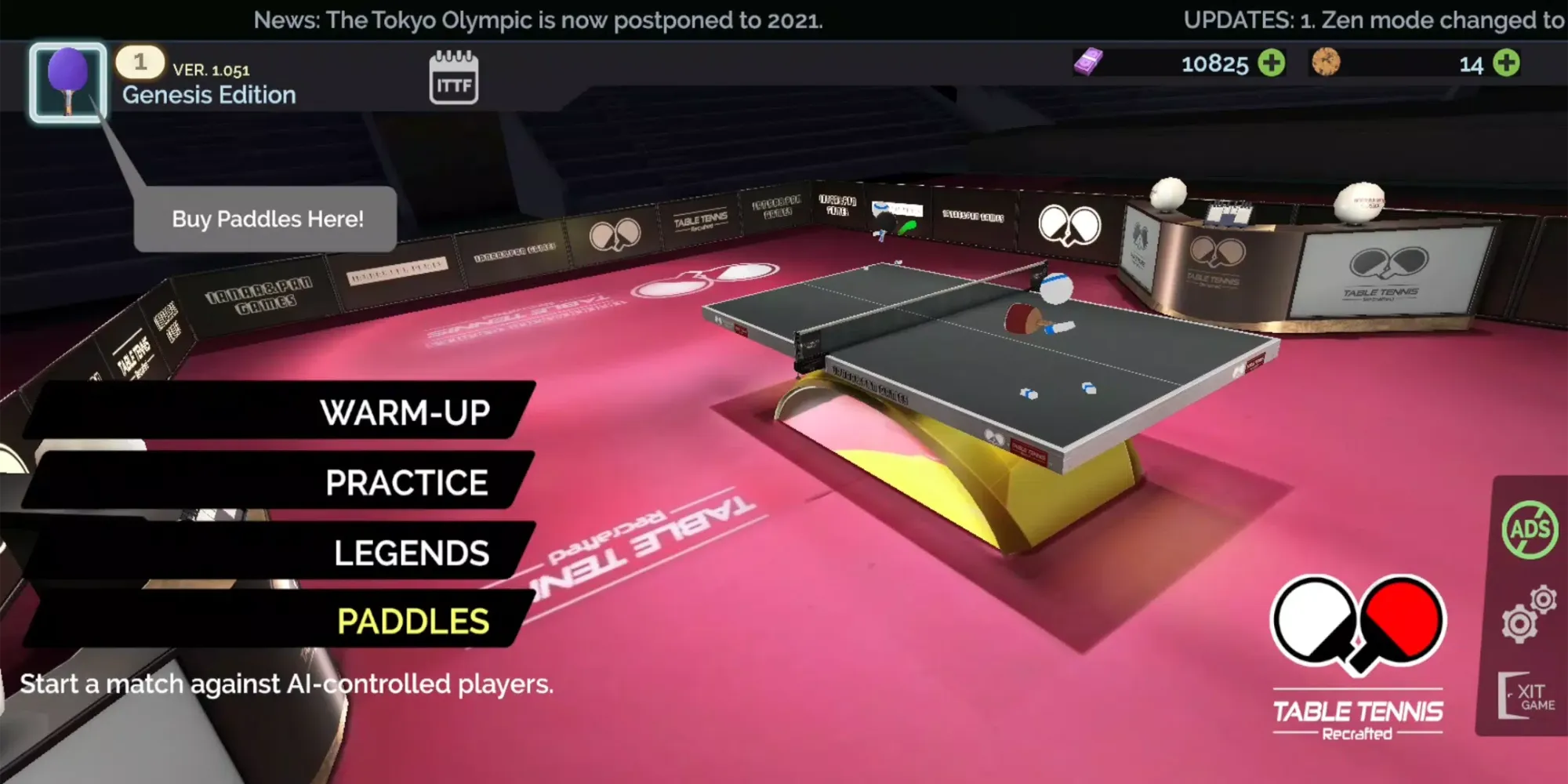 Table Tennis ReCrafted! Screenshots