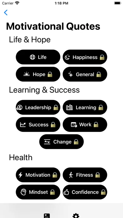 Tangkapan skrin Motivational Quotes - Elevate