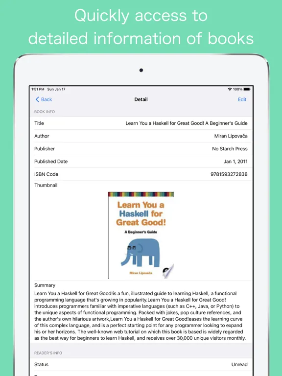 Captures d'écran de Booker - Book Manager iPad 