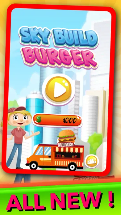 Sky Build Burger Tower 2 Block Game (Free) स्क्रीनशॉट