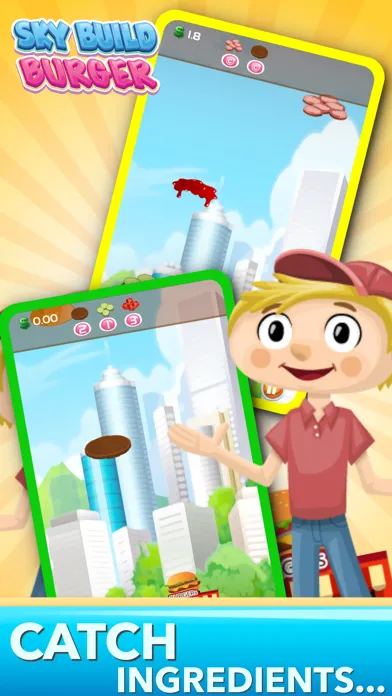 Sky Build Burger Tower 2 Block Game (Free) स्क्रीनशॉट