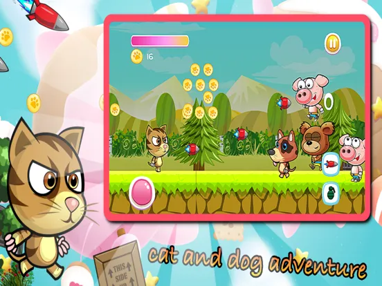 Ảnh chụp màn hình của cat and dog go - animal run game adventure for kids iPad 