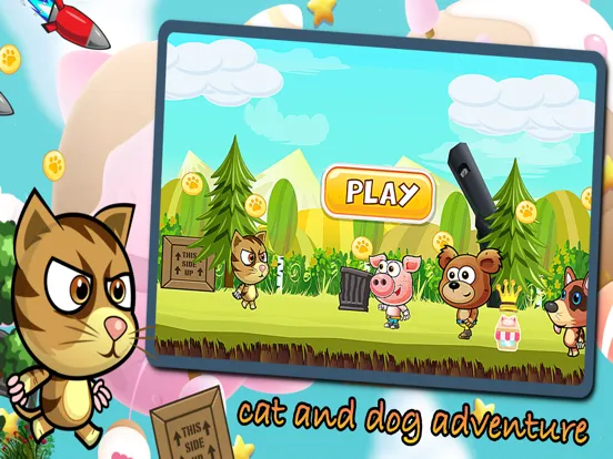 Ảnh chụp màn hình của cat and dog go - animal run game adventure for kids iPad 