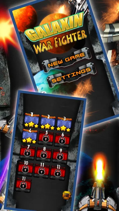 Ảnh chụp màn hình của Galaxia a battle space shooter game