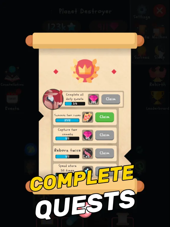 Capturas de tela do Planet Destroyer: Idle Game iPad 