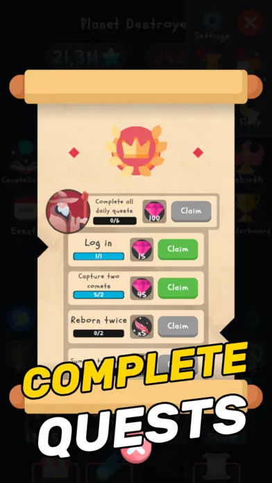 Capturas de tela do Planet Destroyer: Idle Game