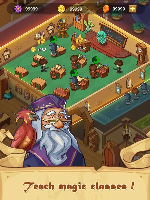Capturas de tela do Idle Magic Academy iPad 