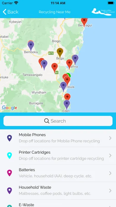 Bega Valley Shire Waste Info স্ক্রিনশট