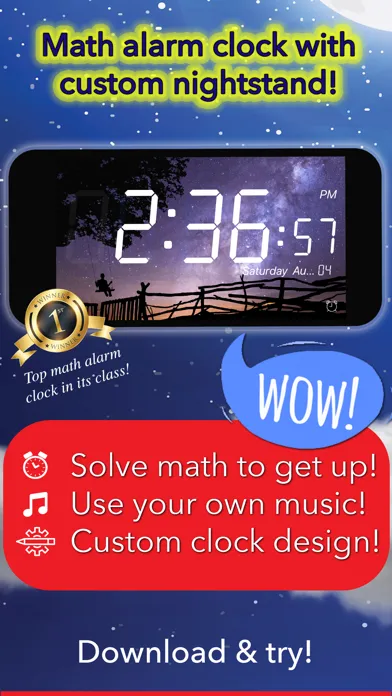 Screenshot di Math Alarm Clock by Mathy