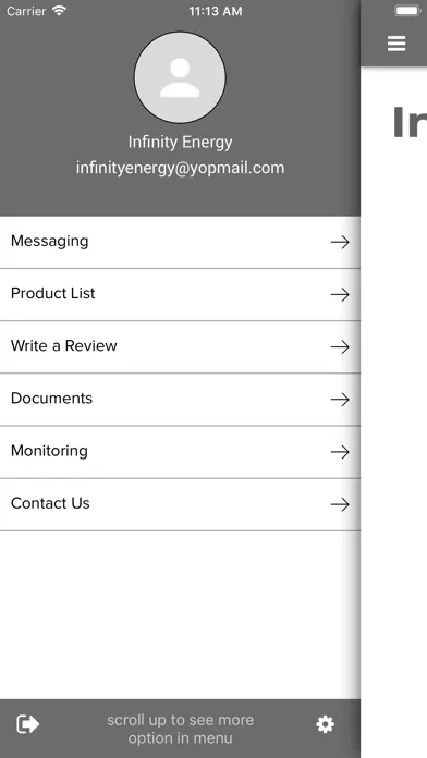 Tangkapan skrin Infinity Energy