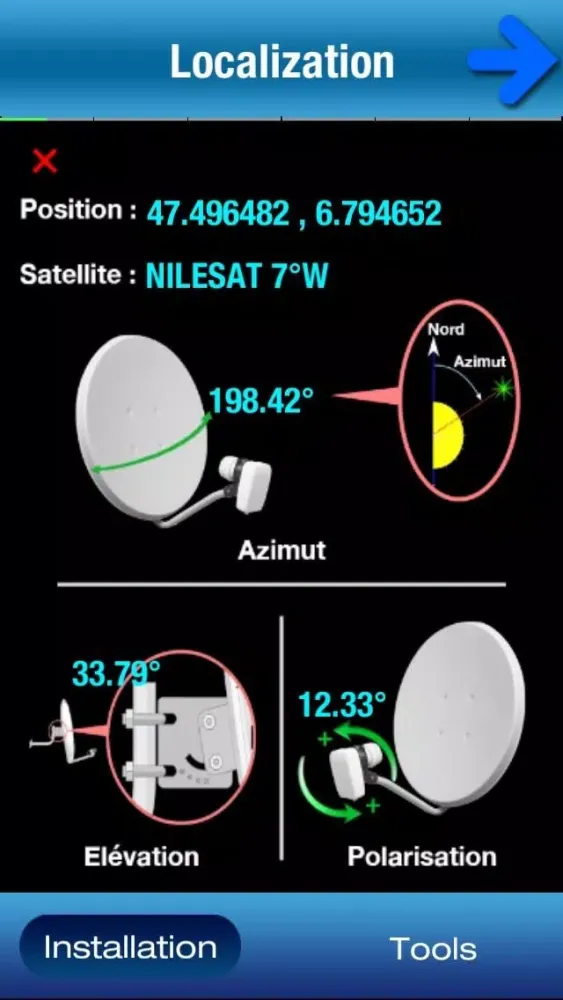Capturas de pantalla de Dish Install, Pointer & Align