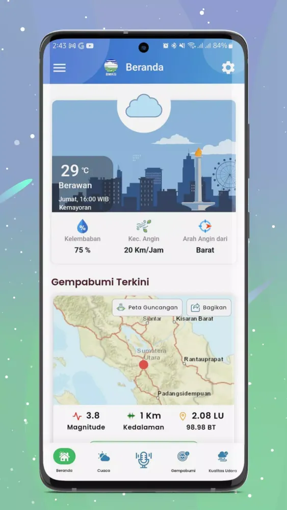 Screenshot di Info BMKG