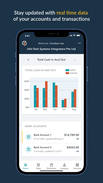 Capturas de tela do Info-Tech Accounting