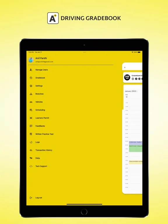 Driving GradeBook iPad  Screenshots