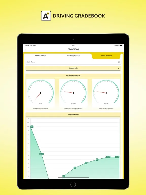 Driving GradeBook iPad  Screenshots
