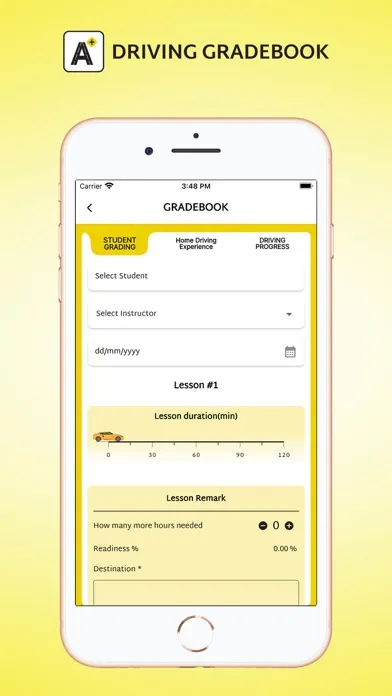 Driving GradeBook Screenshots
