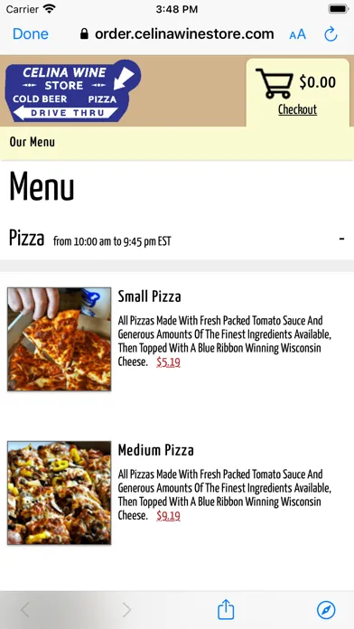Tangkapan skrin Celina Wine Store App