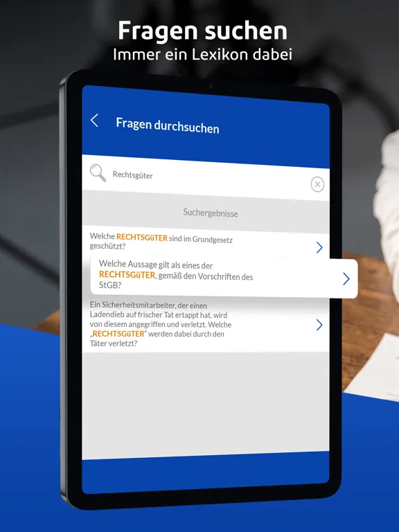 Captures d'écran de § 34a GewO Lern-App iPad 