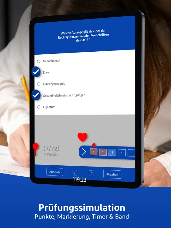 Captures d'écran de § 34a GewO Lern-App iPad 