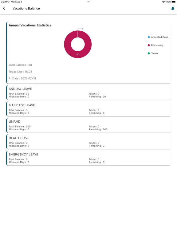 Captures d'écran de HR Staff Portal iPad 