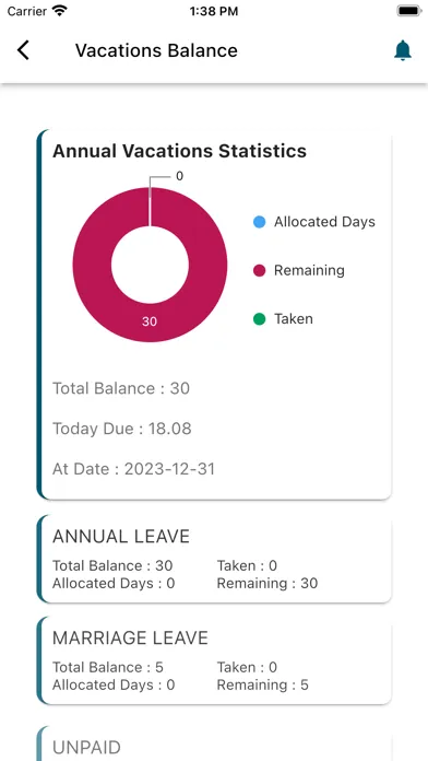 Captures d'écran de HR Staff Portal